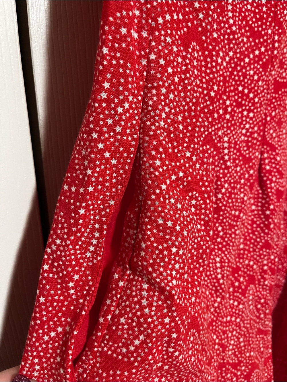 Universal Thread Red Printed Button-Front V-Neck Mini Dress - Picture 5 of 5